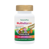 NaturesPlus, Animal Parade Gold, Children's Chewable Supplement, Cherry, Grape & Orange, 60 Animal-Shaped Tablets